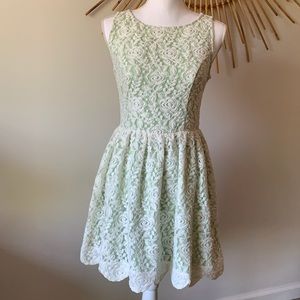 Ark & Co Mint and White Lace Dress
